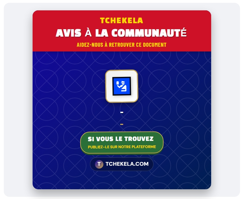 Étiquette préventive TCHEKELA